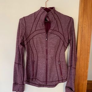 Lululemon Define Jacket in Heathered Plum.